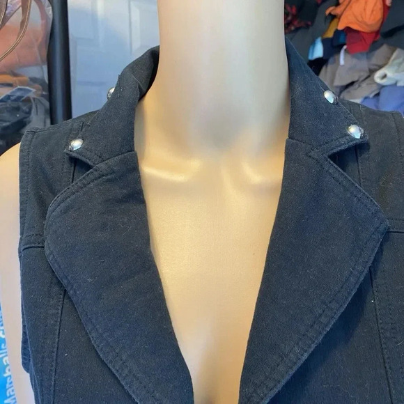 Twentyone Motorcycles Jacket Lady M CottonBlend Breathable Black Sleeveless Goth - Picture 7 of 12